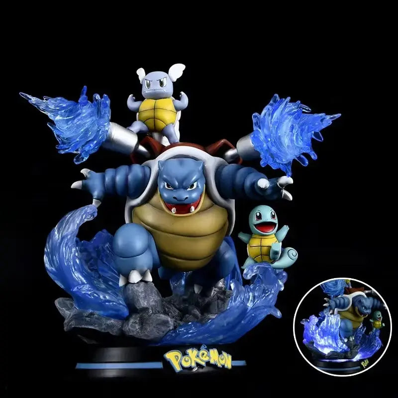 Figurine Pokemon Evolution Carapuce, Carabaffe, Tortank