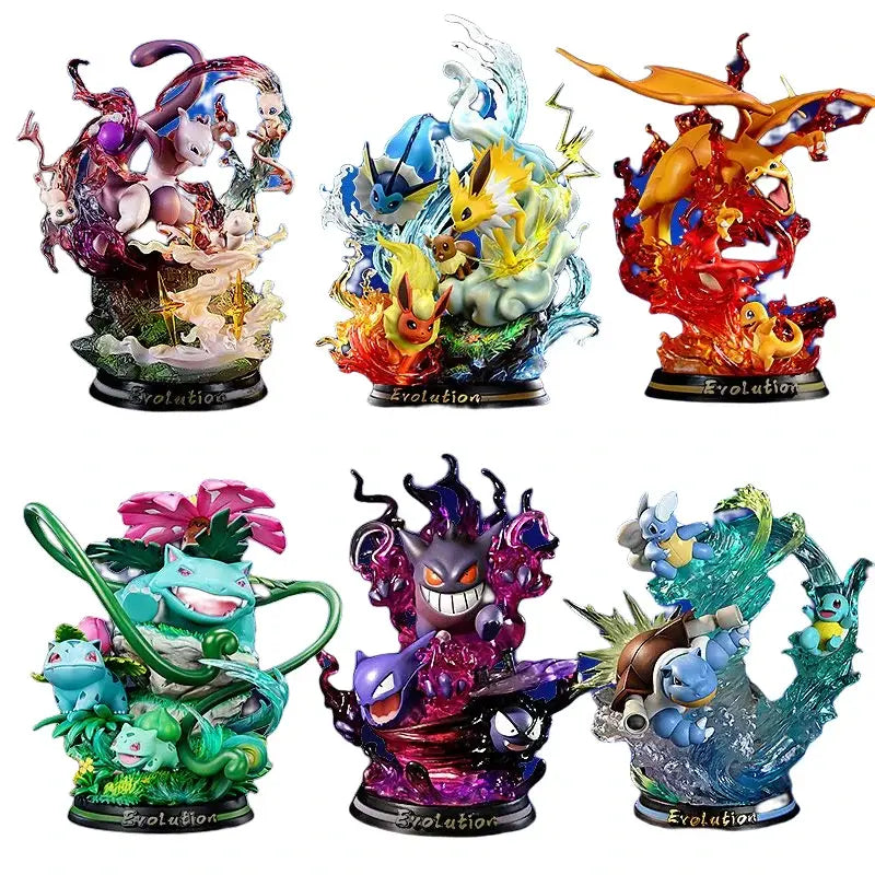Figurine Pokemon Evolution Evoli, Pyroli, Aquali, Voltali