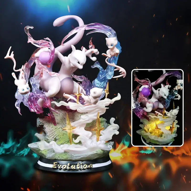 Figurine Pokemon évolution Mew Mewtwo