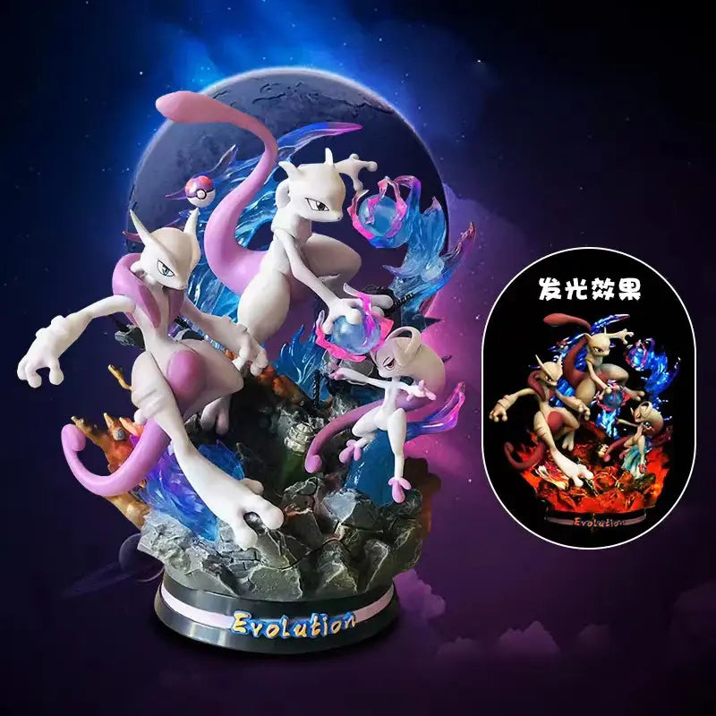 Figurine Pokemon évolution Mew Mewtwo