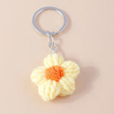 Porte clés Fleurs tricotée