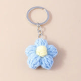 Porte clés Fleurs tricotée