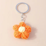 Porte clés Fleurs tricotée