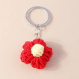Porte clés Fleurs tricotée