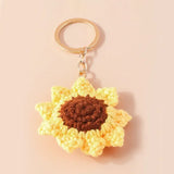 Porte clés Fleurs tricotée