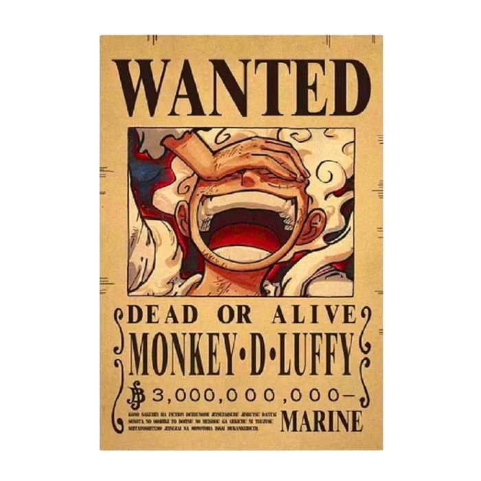 Poster Wanted One Piece Prime Monkey D. Luffy Joy Boy Post Wano