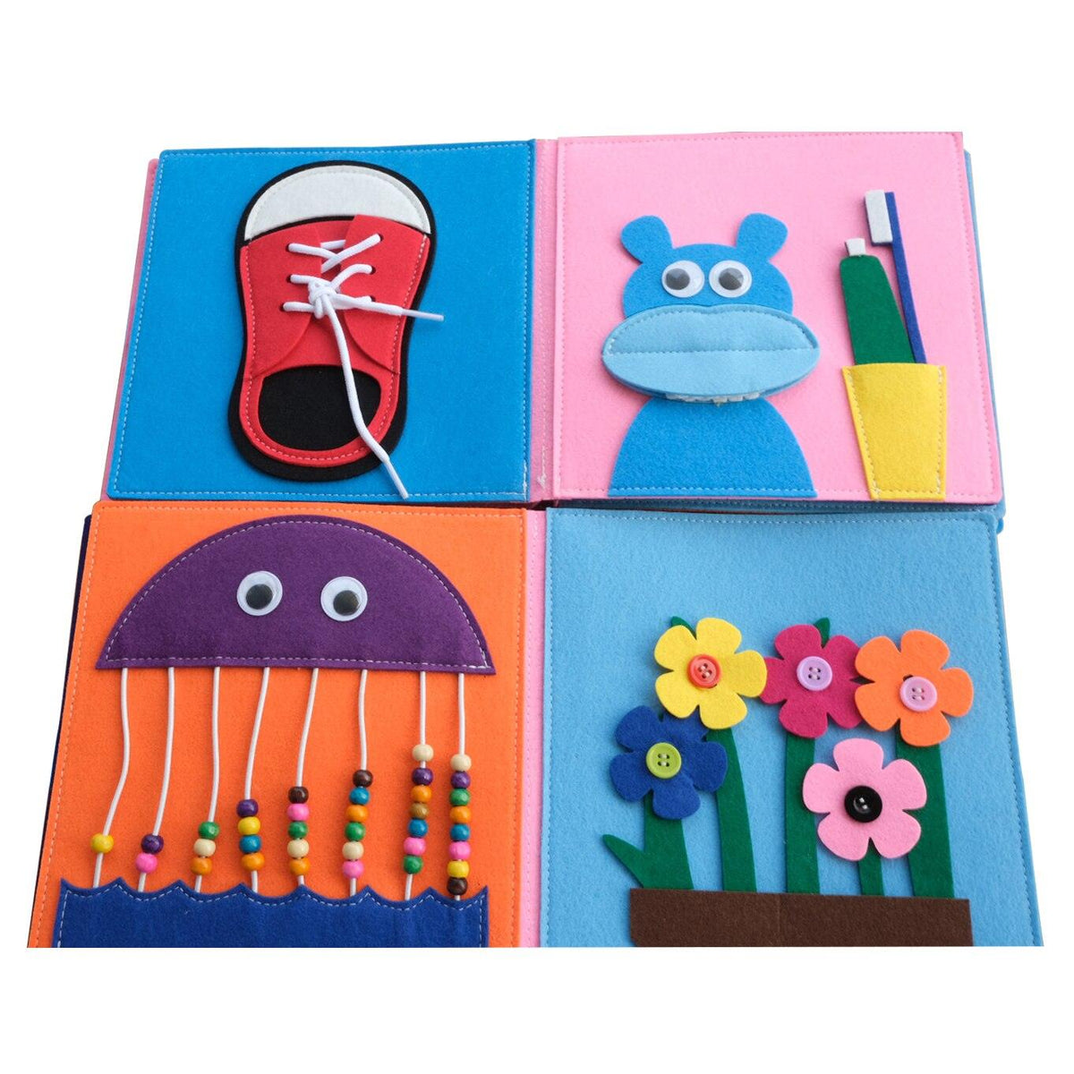 Livre Tissu Montessori Bébé