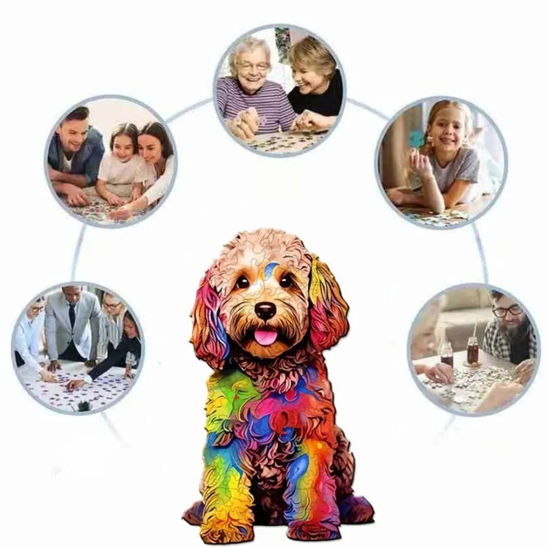 Puzzle Bois Chien Artistique – DoggyArt