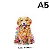 Puzzle Bois Chien Fleuri – DoggoJoy