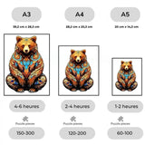 Puzzle Bois Ours Artistique - GrizzlyArt