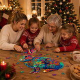 Puzzle Bois Lapin Mandala Coloré – Pièces Uniques