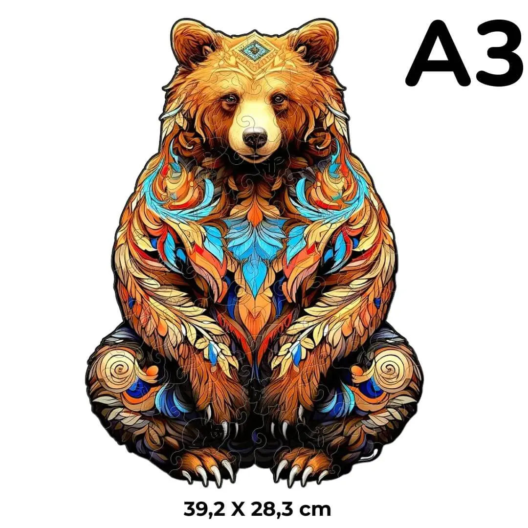Puzzle Bois Ours Artistique - GrizzlyArt