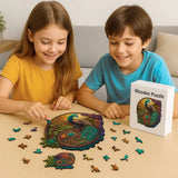 Puzzle Bois Paon Coloré – Plumio