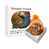 Puzzle Bois Paon Coloré – Plumio