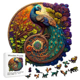 Puzzle Bois Paon Coloré – Plumio