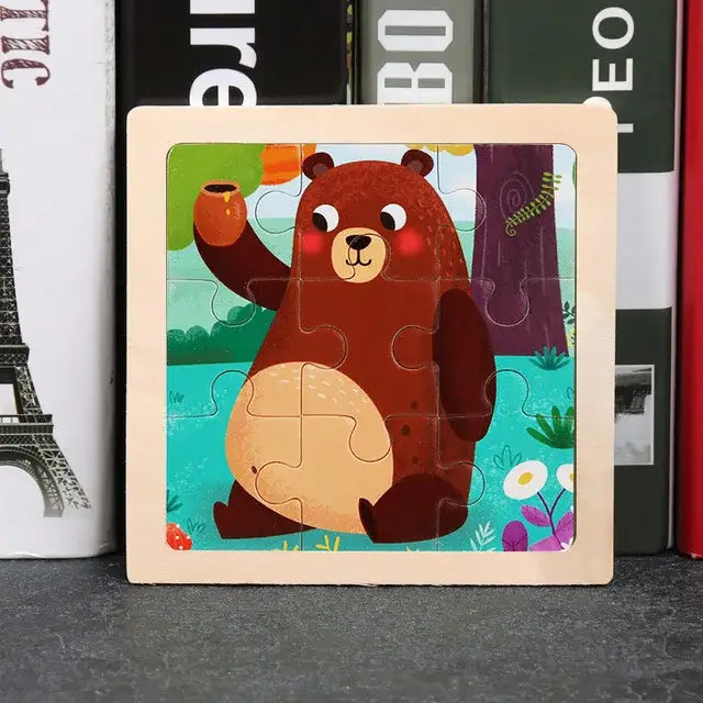 Puzzle Bois Pedagogique Bebe