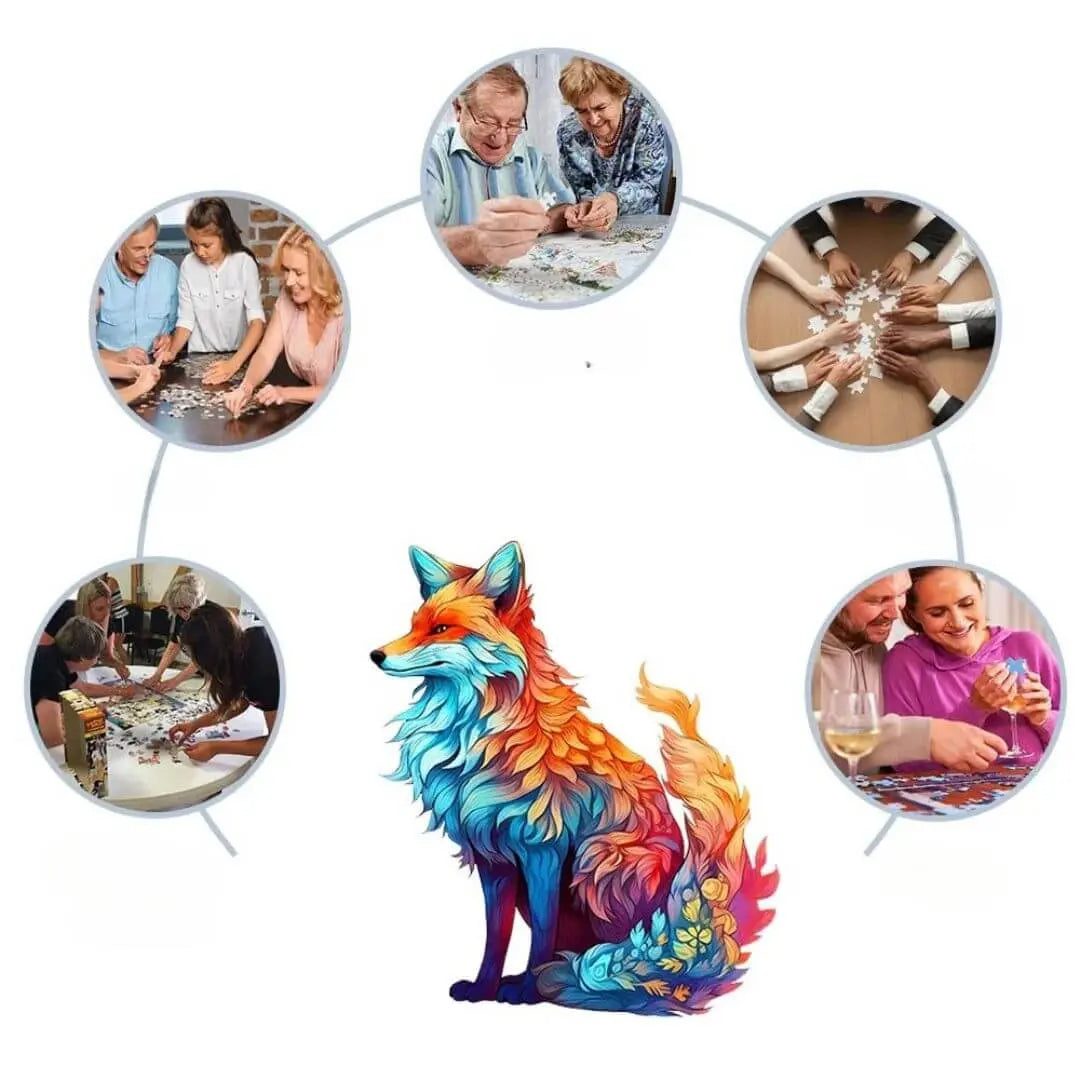 Puzzle Bois Renard Artistique – FoxArt