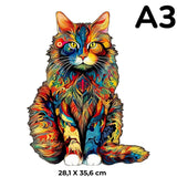 Puzzle en Bois Le Chat Mystique – Mysticat