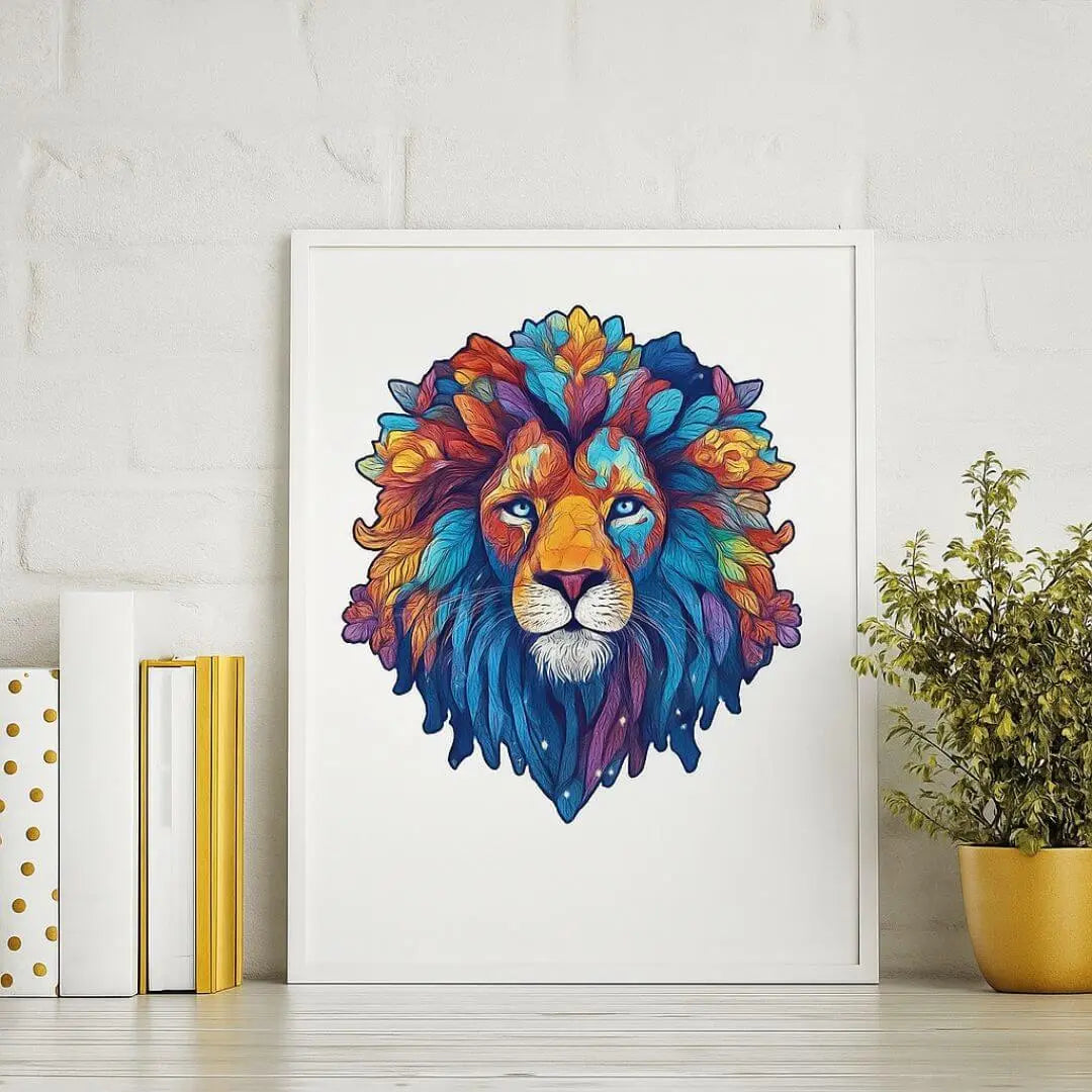 Puzzle Bois Lion Artistique – WildKing