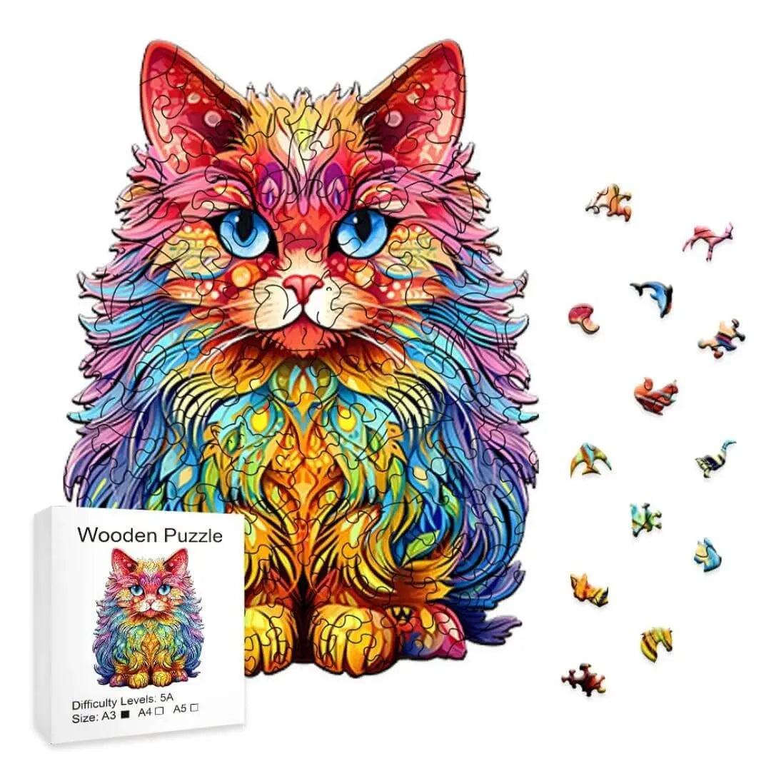 Puzzle en Bois Chat Persan – CatCute