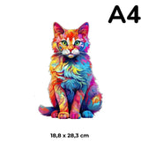 Puzzle en Bois Chat Artistique – ColorCat