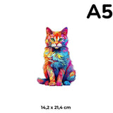 Puzzle en Bois Chat Artistique – ColorCat