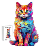 Puzzle en Bois Chat Artistique – ColorCat