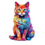 Puzzle en Bois Chat Artistique – ColorCat