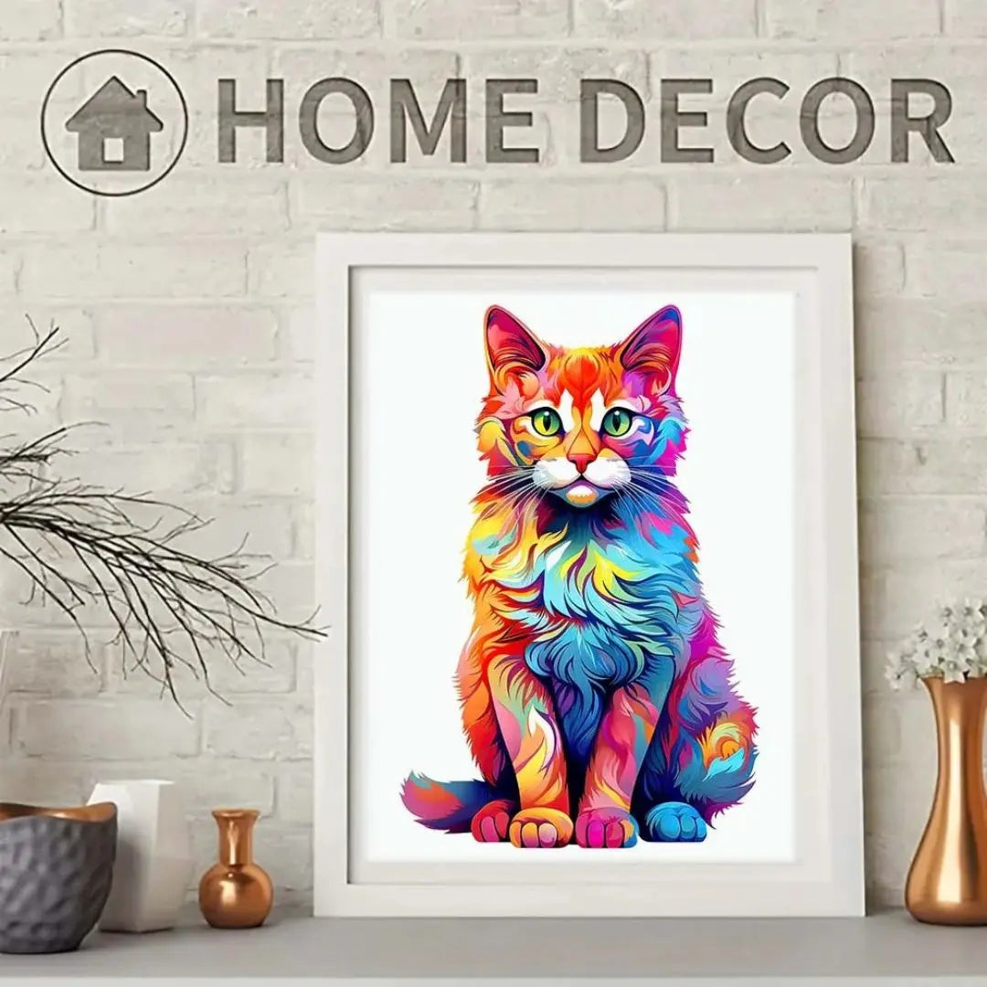 Puzzle en Bois Chat Artistique – ColorCat