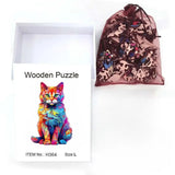 Puzzle en Bois Chat Artistique – ColorCat