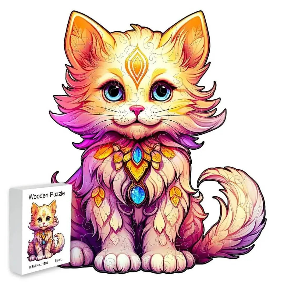 Puzzle en Bois Chat Bijou – GemCat