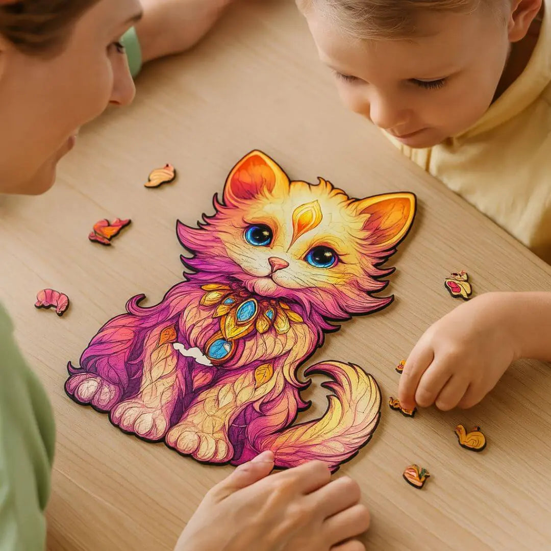 Puzzle en Bois Chat Bijou – GemCat