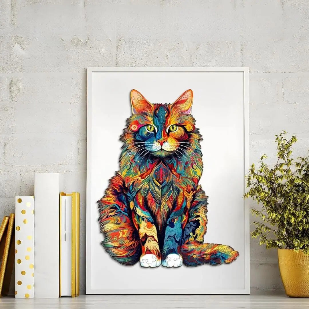Puzzle en Bois Le Chat Mystique – Mysticat