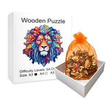 Puzzle Bois Lion Artistique – WildKing