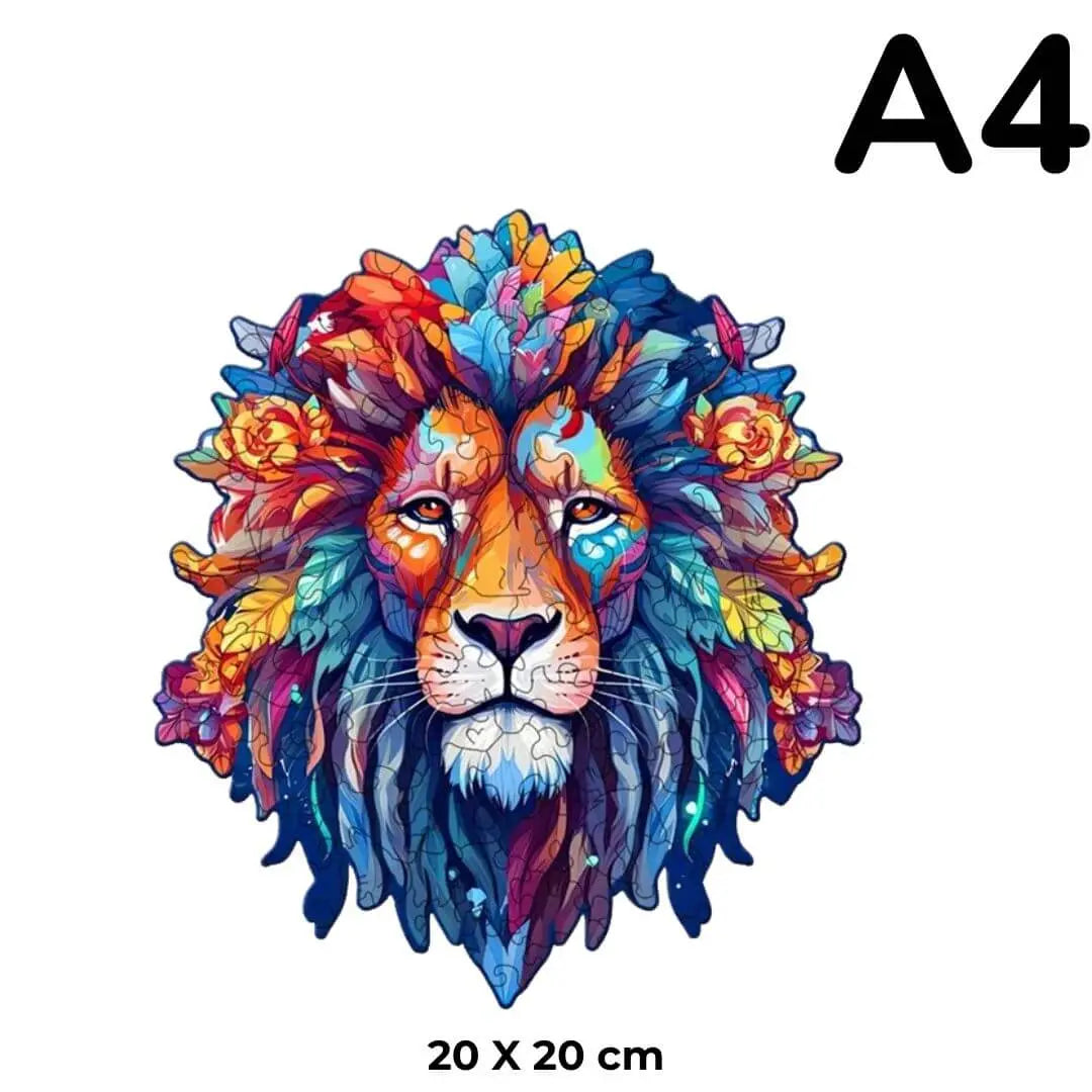 Puzzle Bois Lion Artistique – WildKing