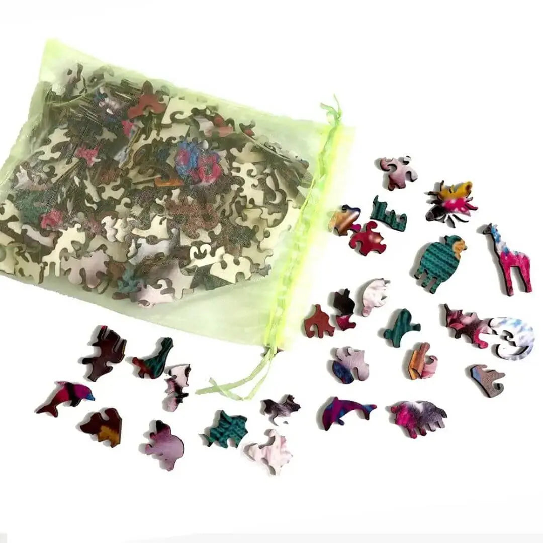 Puzzle en Bois Perroquet Coloré – BirdyBloom