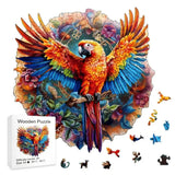 Puzzle en Bois Perroquet Coloré – BirdyBloom
