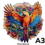Puzzle en Bois Perroquet Coloré – BirdyBloom