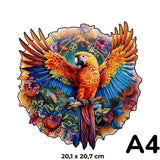 Puzzle en Bois Perroquet Coloré – BirdyBloom