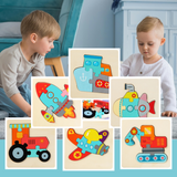 PUZZLE BEBE | Ludipuzzle Ensemble de 6 casse-têtes: les machines