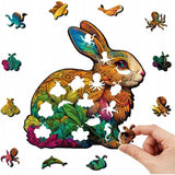 Puzzle Lapin en Bois Coloré