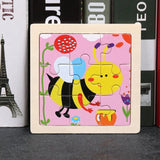 Puzzle Bois Bébé 11x11cm - Dans la Forêt