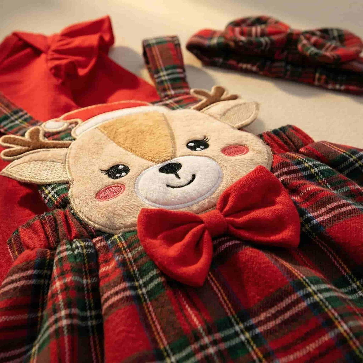 Ensemble de Noël Reindeer Joy | Tenue de Fête 3 Pièces