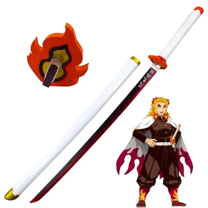 Réplique de Katana Nichirin Rengoku Kyojuro Demon Slayer