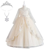 Robe Bal dentelle manches longues Enfant