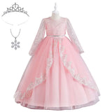 Robe Bal dentelle manches longues Enfant