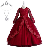 Robe Bal dentelle manches longues Enfant