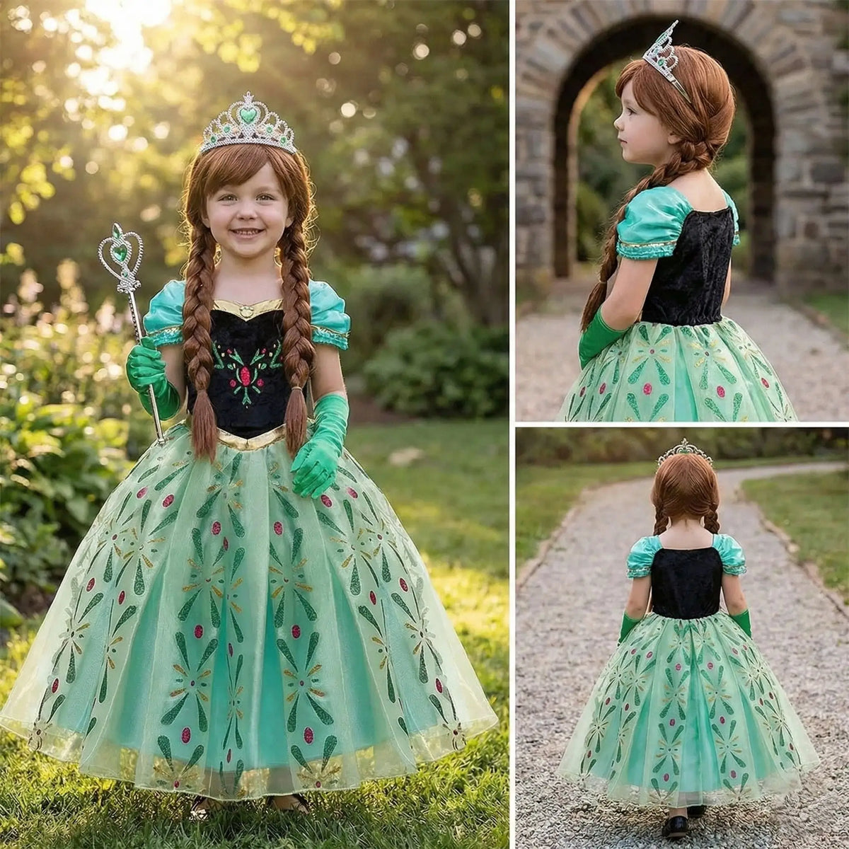 Robe Cosplay Reine des Glaces Anna
