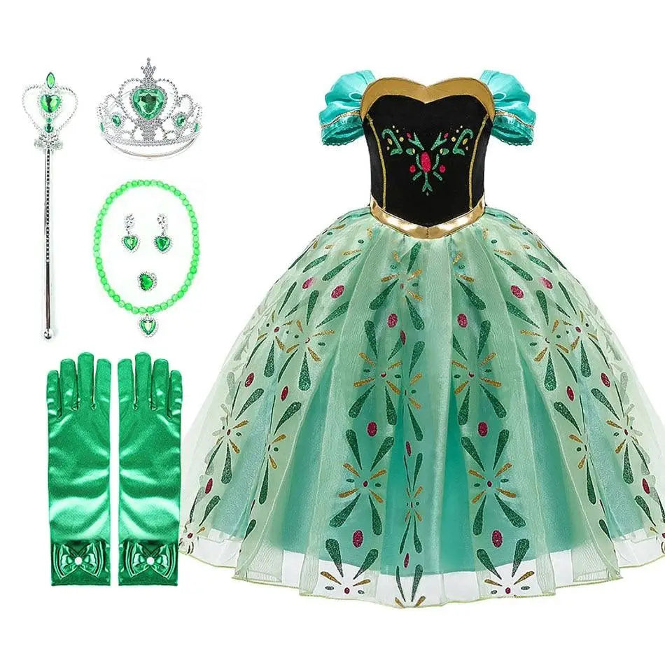 Robe Cosplay Reine des Glaces Anna