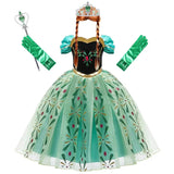 Robe Cosplay Reine des Glaces Anna